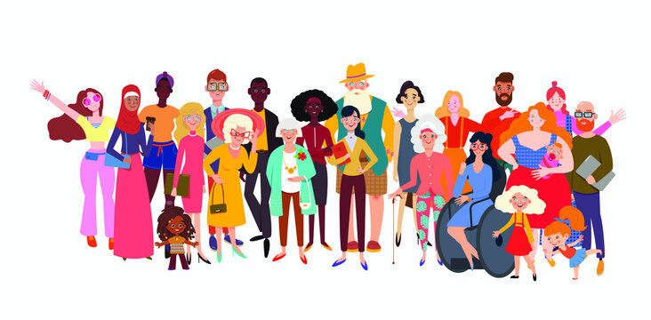 Celebrating Human Diversity - Inclusive Community Illustration