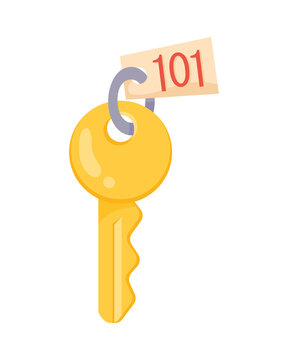 Key to Room 101 - Hotel Key Illustration for Web Use