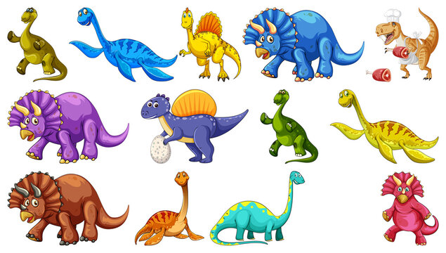 Fun Dinosaur Illustrations for Kids - Educational & Printable Resources