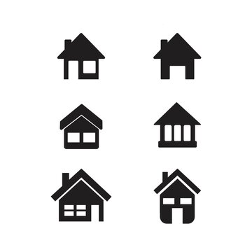 House Icon Set - Vector Illustrations for Real Estate & Web Design