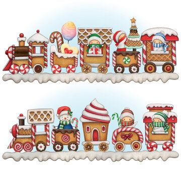gingerbread trains - Clip Art Library