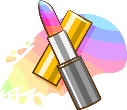 Lipstick Illustration - Beauty & Cosmetics Visual Asset
