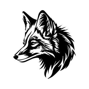 Stylized Fox Head Illustration - Bold Vector Art for Design & Branding