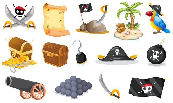 Pirate Icons Set - Free Download for Kids’ Games, Websites & Printables