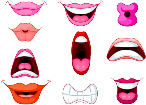 Mouth Expressions Clipart Set - Free Vector Illustrations for Design