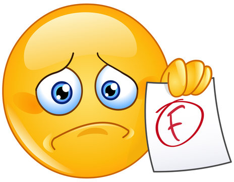 F Grade Emoji - Visual Representation of Academic Disappointment