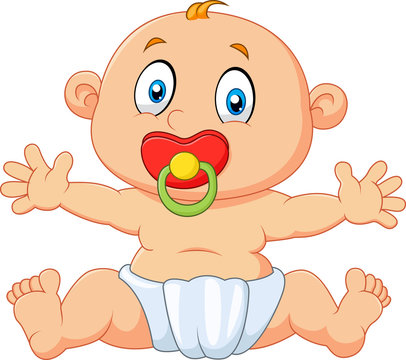 Pacifier illustration, Pacifier Infant Cartoon Baby bottle, Baby - Clip ...