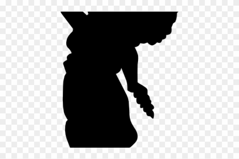 Angel With Trumpet Silhouette, HD Png Download - vhv