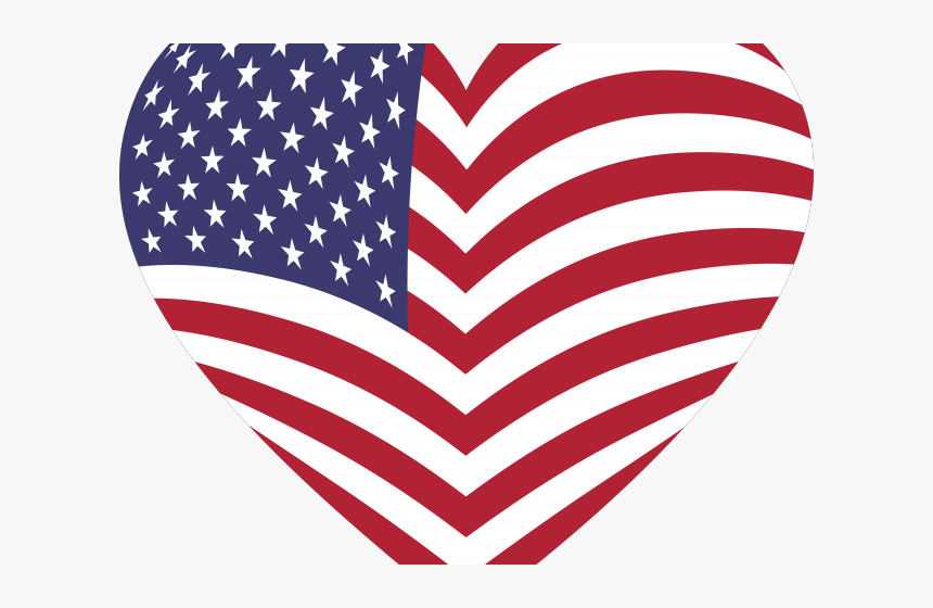 Patriotic Heart-Shaped American Flag Image for National Holidays & Celebrations
