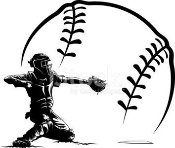 baseball catchers - Clip Art Library