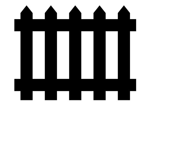 Picket Fence Silhouette Icon - Free Vector Graphic for Web & Print