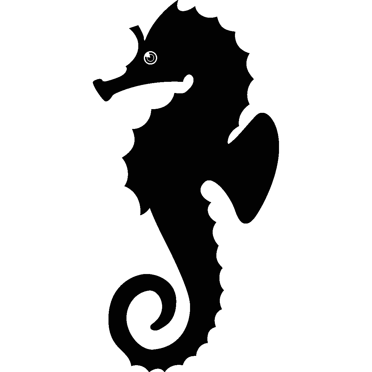 Seahorse Silhouette Vector Illustration | Free Download & Usage