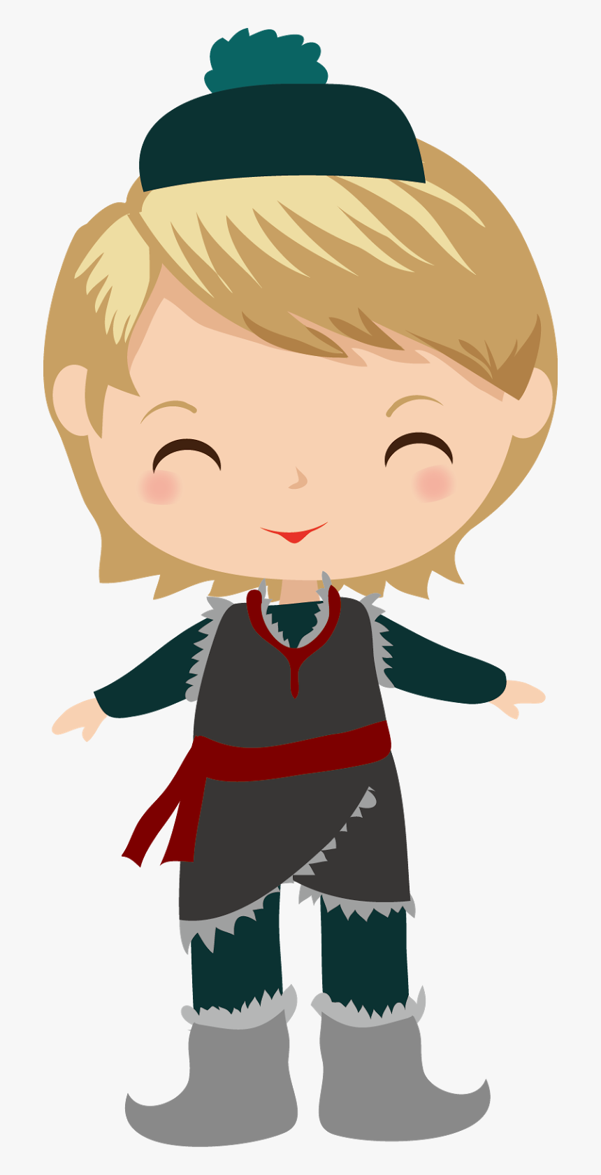 Cute Viking-Inspired Cartoon Boy Character - Free Clipart & Illustration