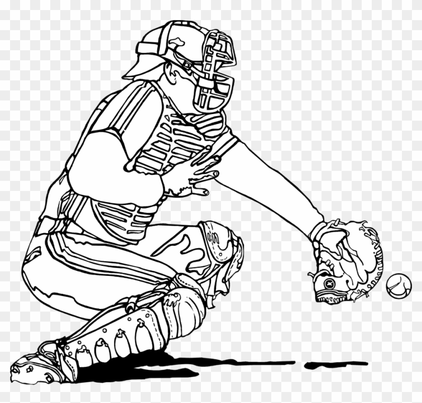 baseball catchers - Clip Art Library
