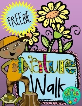 Colorful illustration of a smiling child on a nature walk with sunflowers, a turtle, and a "FREEBIE" starburst.