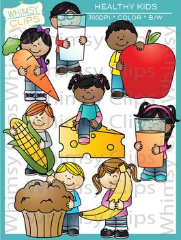Healthy Kids Clip Art - Free Download for Educational Use