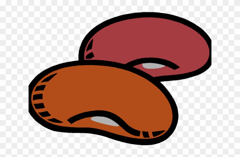 Illustration of two kidney beans-one brown, one red-outlined in black with shading details on transparent background.