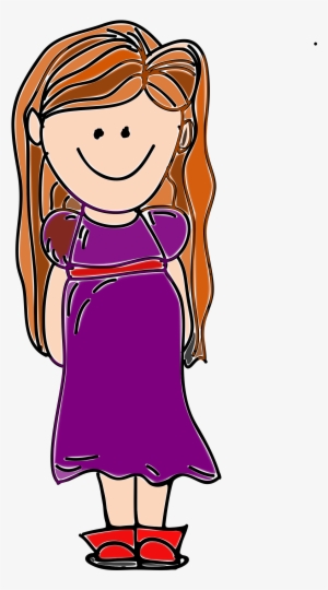 Cartoon Girl Illustration - Friendly Character for Kids’ Content