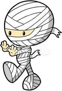 Fun Mummy Cartoon Illustration for Halloween or Kids’ Content