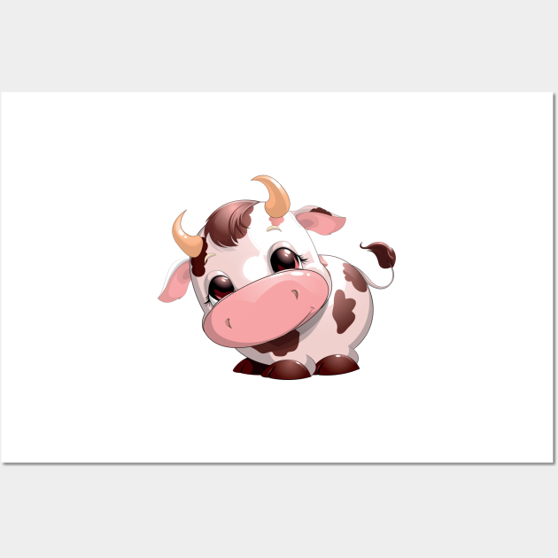 Adorable Cartoon Cow Illustration - Free Download & Usage