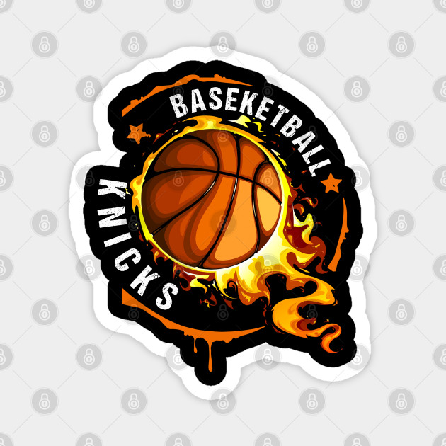 Basketball Knicks Flame Logo - Dynamic Team Emblem Design