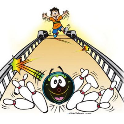 Fun Bowling Illustration - Perfect for Kids’ Sports Content