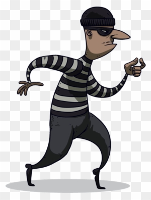 Cartoon Thief Illustration - Free Clipart for Security & Crime Themes