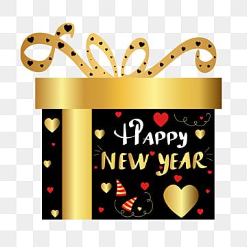 Happy New Year Gift Box Illustration - Festive Celebration Design
