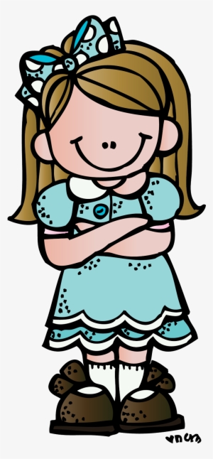 Cute Cartoon Girl Illustration - Free Clip Art for Teachers & Parents