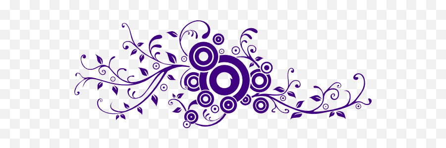 Elegant Purple Floral Ornament - Decorative Vector Graphic for Web & Print