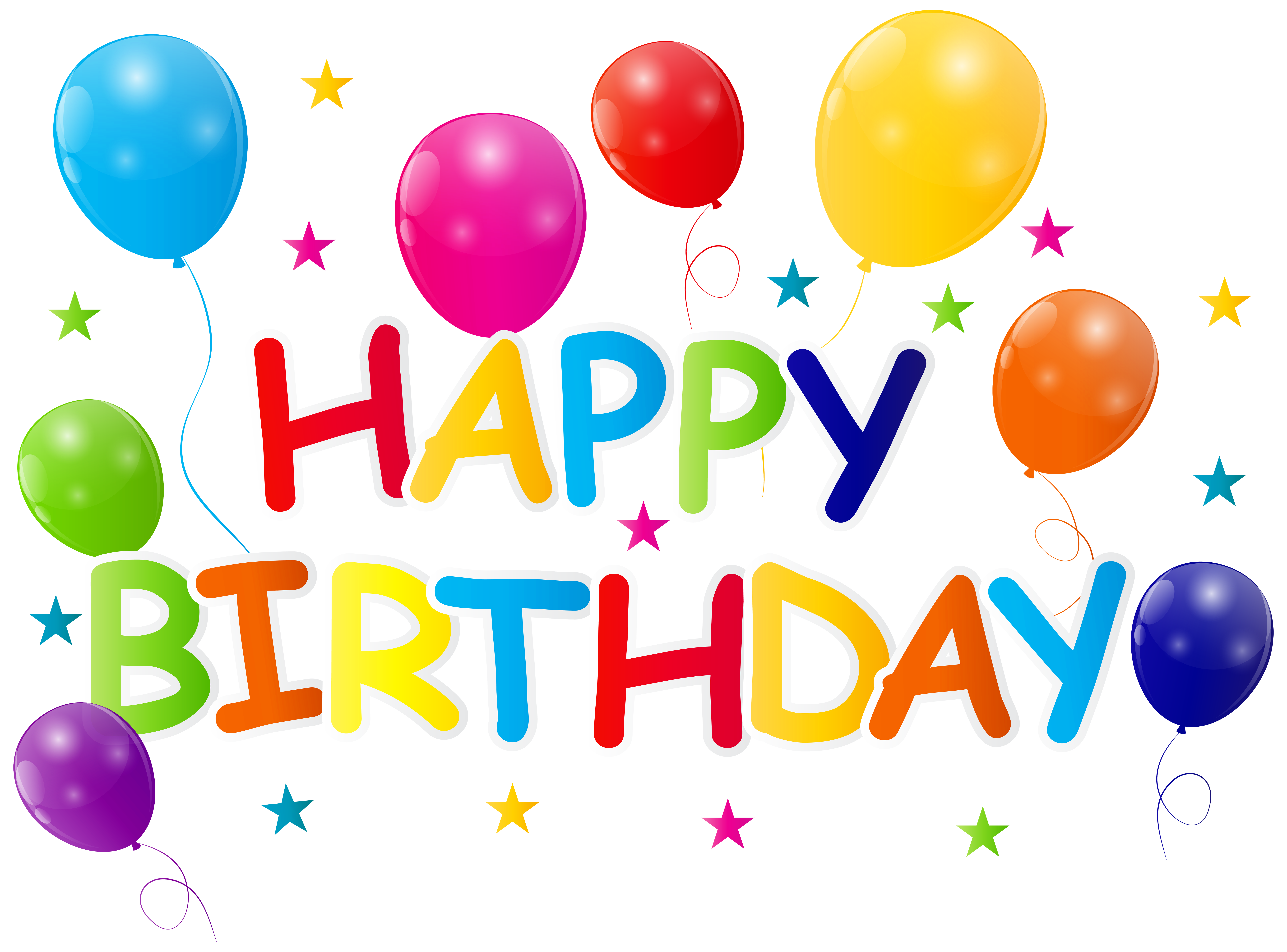 Happy Birthday Greeting Image - Vibrant Balloons & Celebration Design