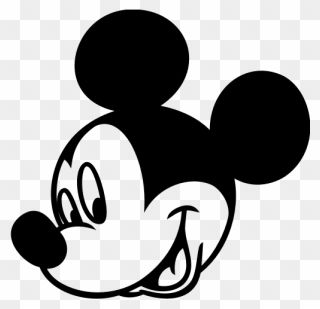 Classic Mickey Mouse Face Clipart - Free PNG Download