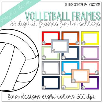 volleyball border - Clip Art Library