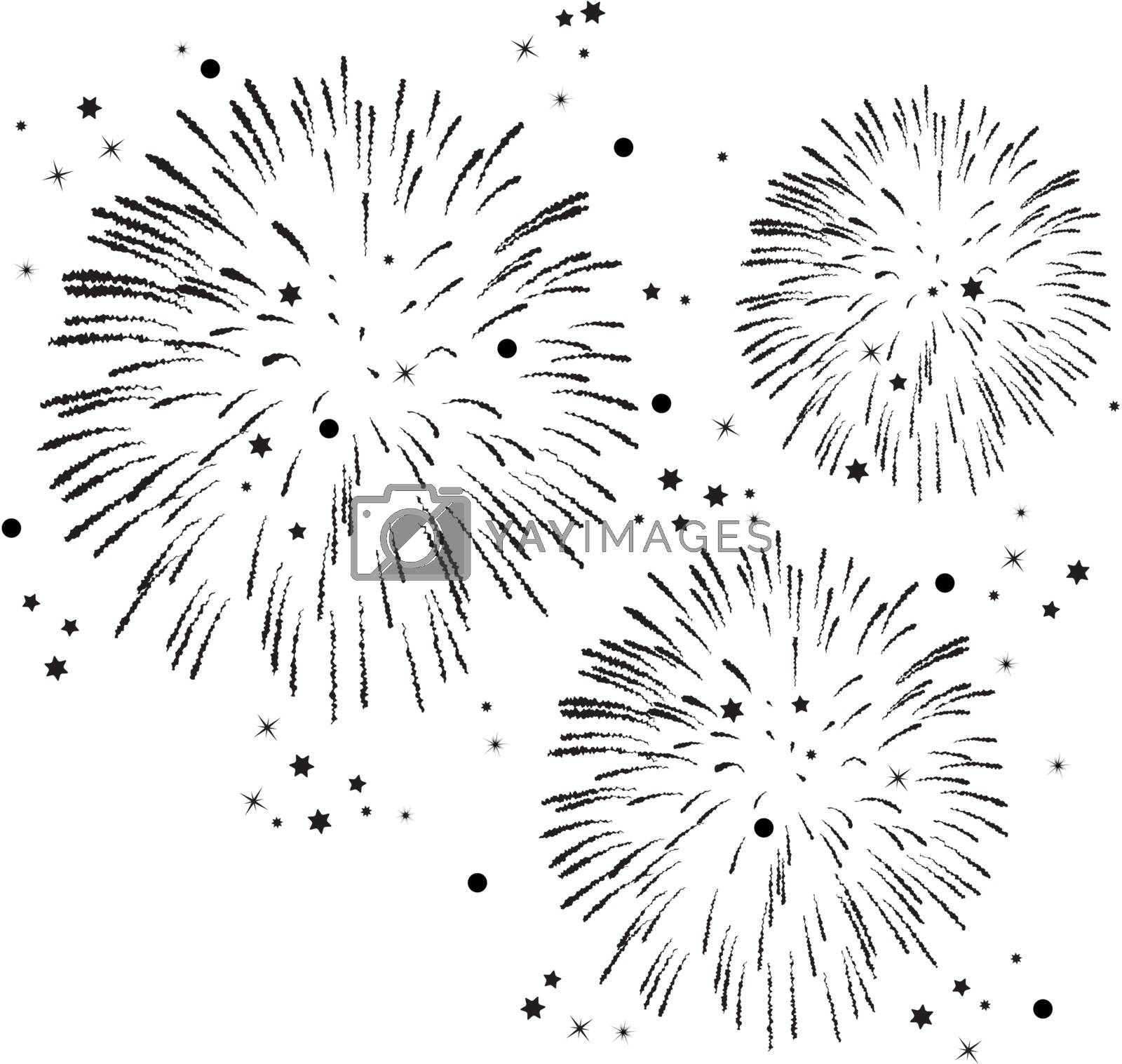 fireworkss black - Clip Art Library