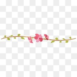 Pink Cherry Blossom Branch Clipart - Transparent PNG Download
