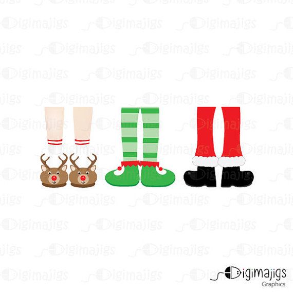 Christmas slippers clipart, Christmas graphics, woolly socks, elf ...