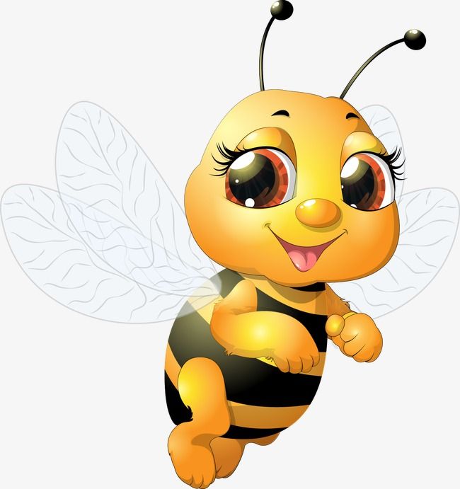 Adorable Cartoon Bee Illustration - Free PNG Download