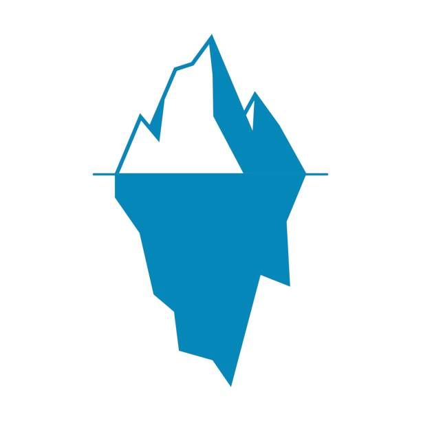 Blue iceberg icon showing visible tip and larger submerged portion, symbolizing hidden depth or unseen factors.