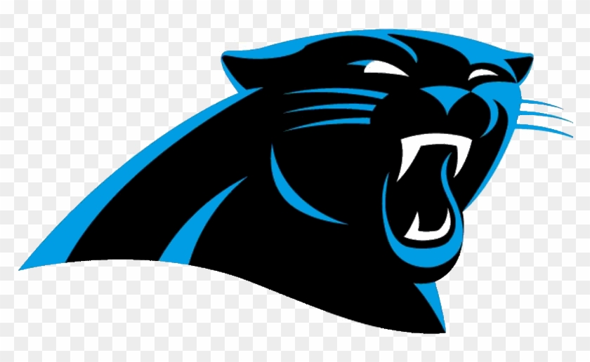 Carolina Panthers NFL team logo featuring a roaring black panther with blue accents.