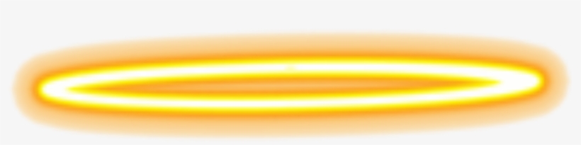 A glowing yellow-orange oval ring with soft radiant aura on white background.