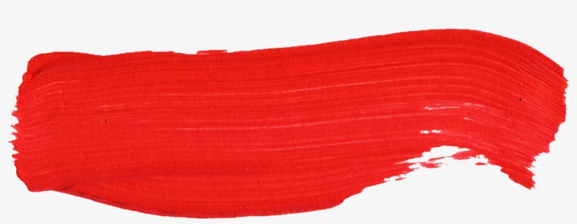 Vibrant Red Paint Stroke - High-Resolution Brush Texture Image