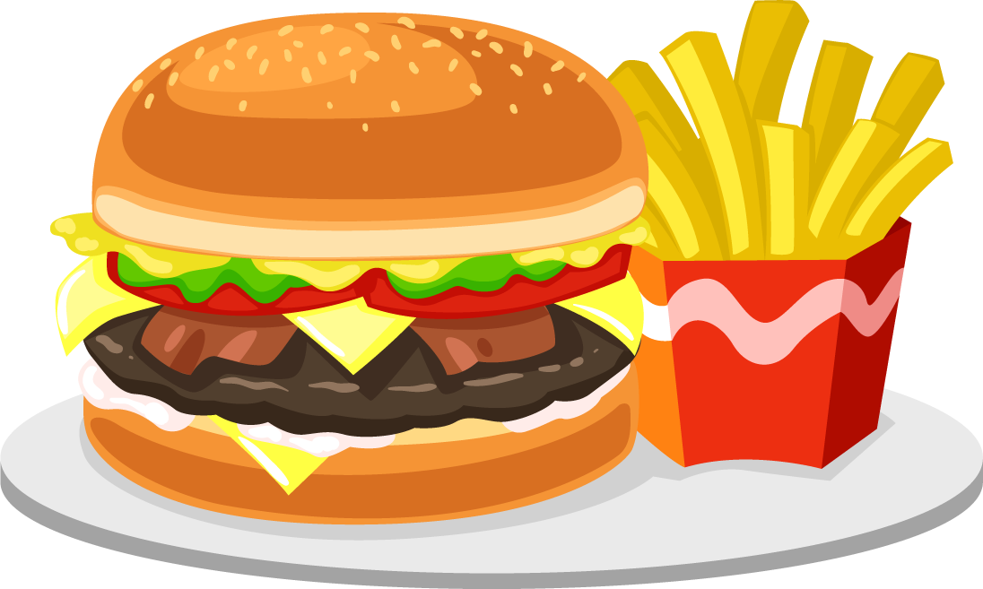 Classic Double Cheeseburger & Fries - Fast Food Delight