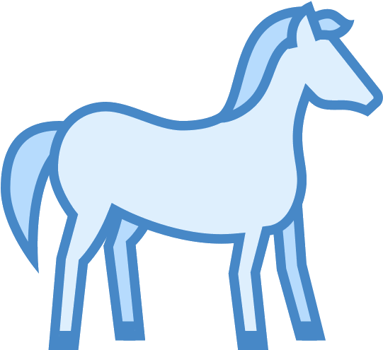 blue horse clip art