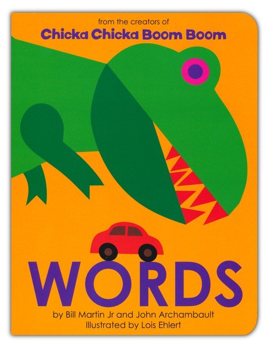 WORDS by Bill Martin Jr. & John Archambault - Board Book for Early Readers
