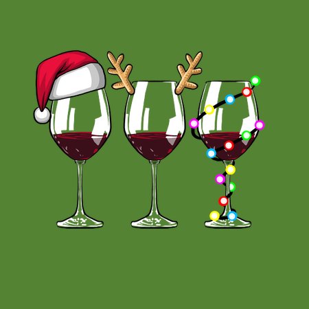 Wine Glass Santa Hat Christmas Clipart Graphic by VeczSvgHouse ...