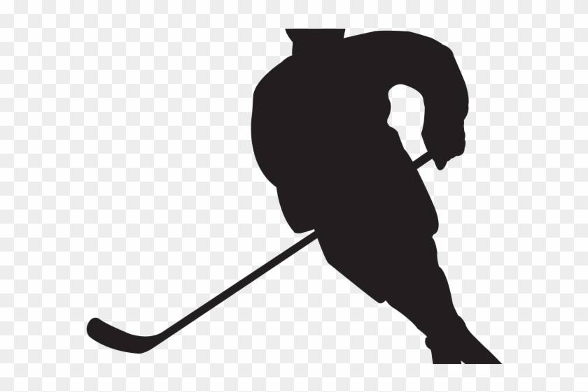 Hockey Player Silhouette - Free PNG Clipart for Sports Design