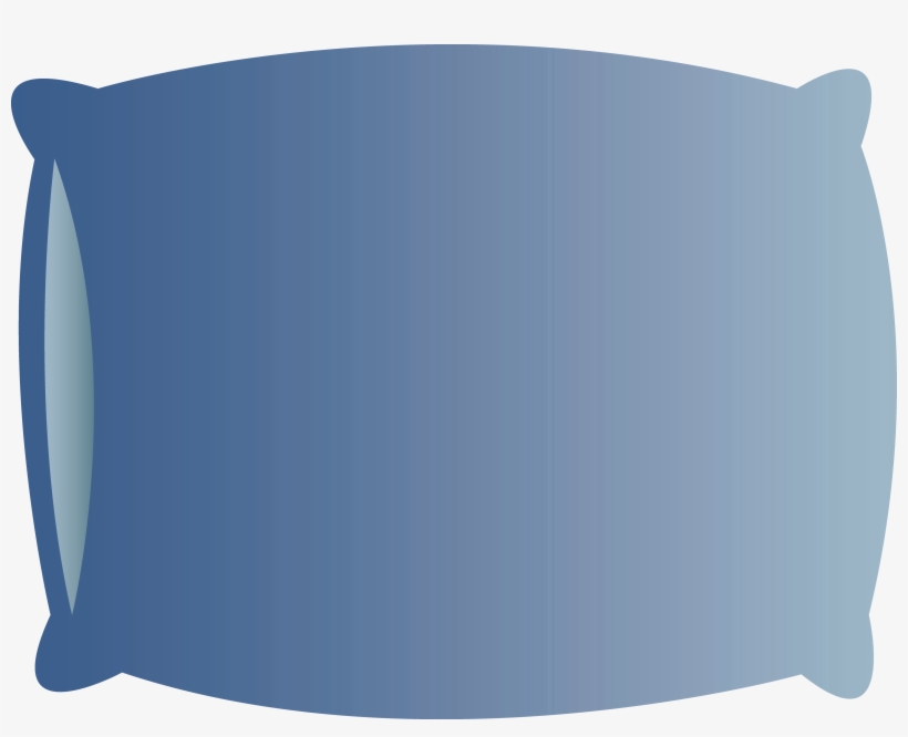 Blue gradient pillow illustration with soft rounded corners and subtle shading for depth.