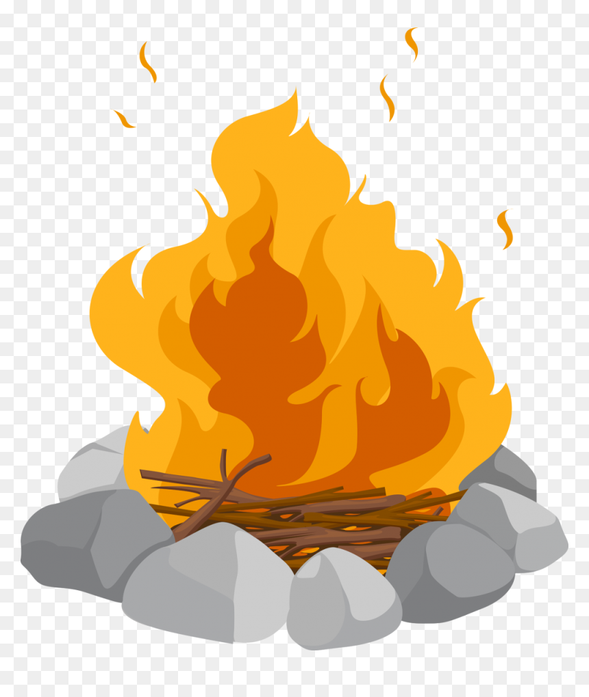 Campfire Illustration - Free PNG for Outdoor & Camping Content
