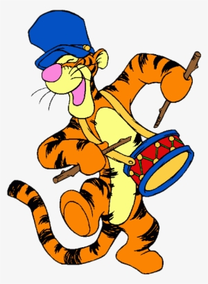 Tigger Drumming - Classic Disney Character Illustration