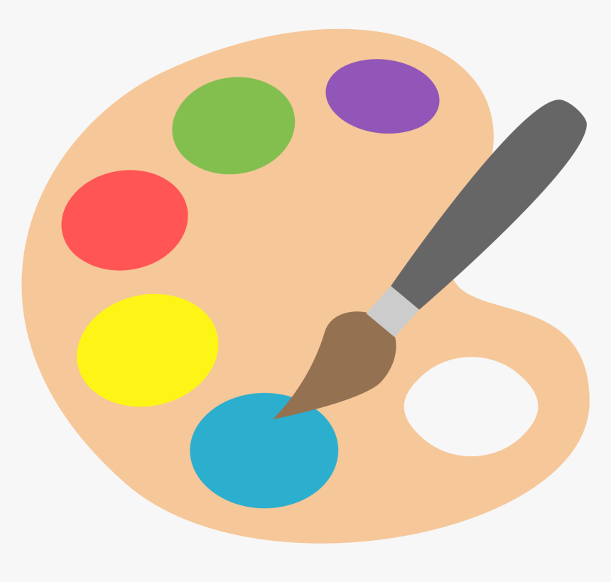 Art Palette With Paints And Brushes Vector Illustration Stock